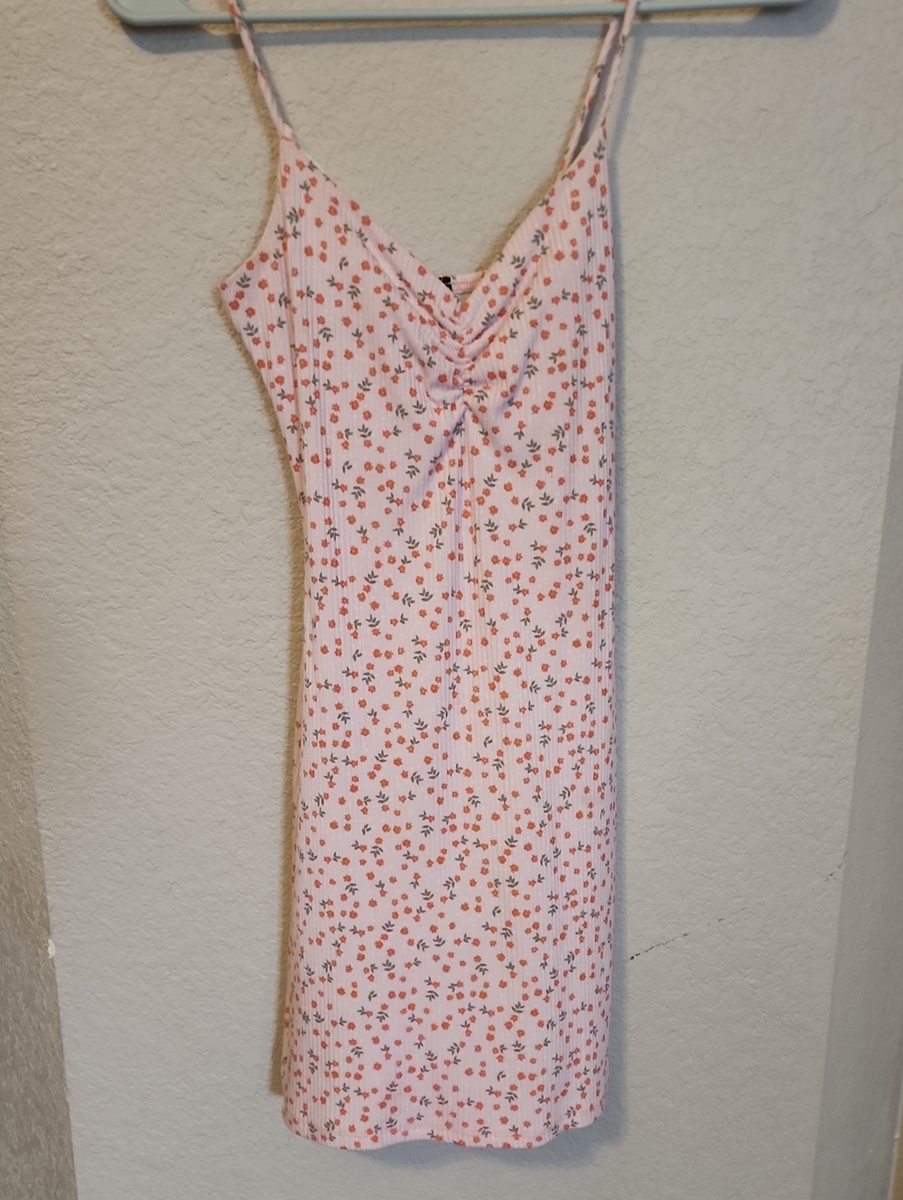 Pink Floral Slip Dress with Spaghetti Straps- Windsor